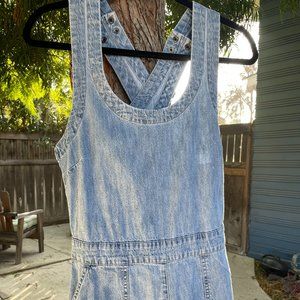Wide-Leg Denim Overalls